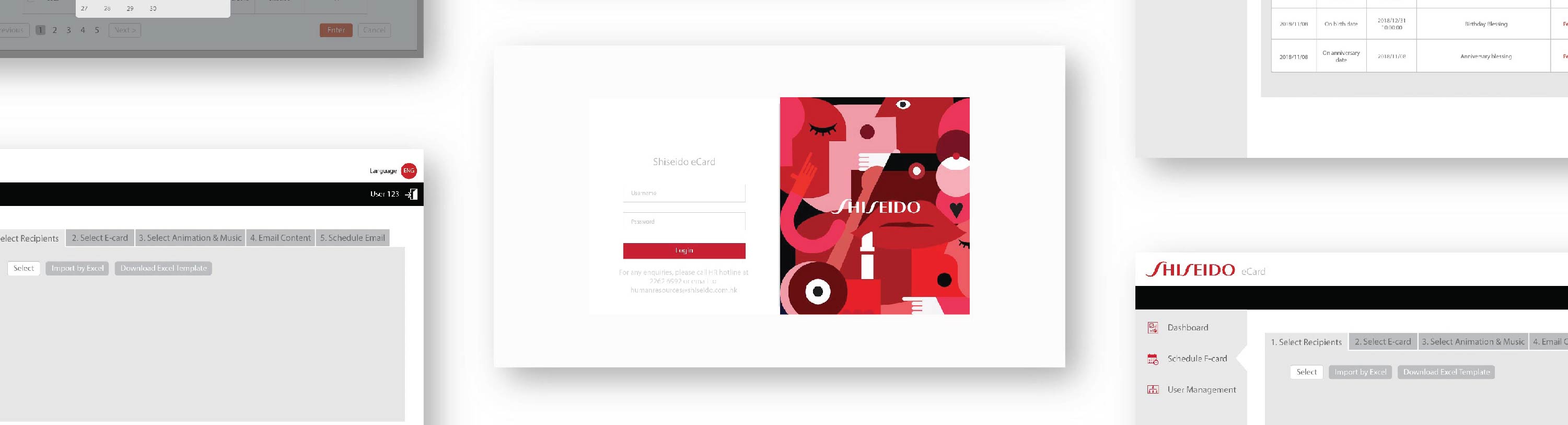 Shiseido E-card platform