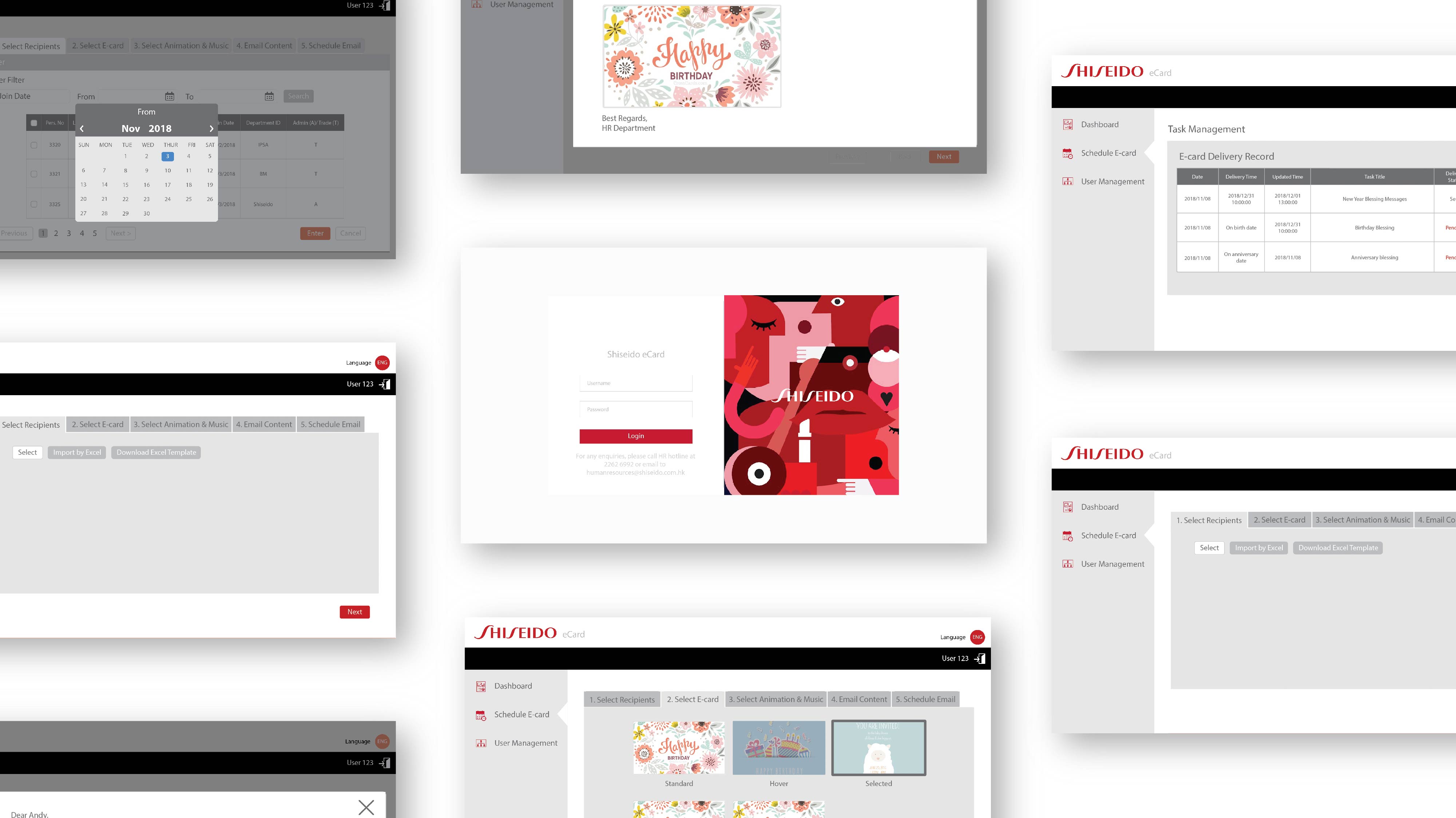 Shiseido E-card platform-6